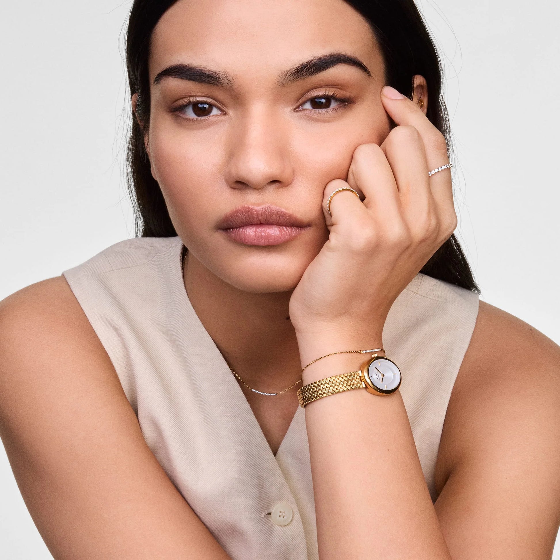 Daniel Wellington Juliette Braided Mesh | Gold - John Ross Jewellers