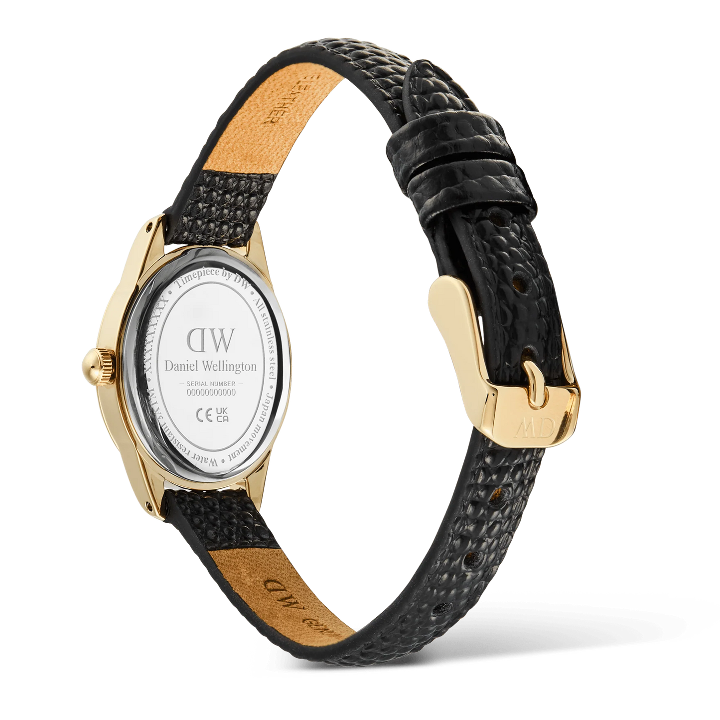 Daniel Wellington Ophelia Mini | Gold Black Lizard - John Ross Jewellers