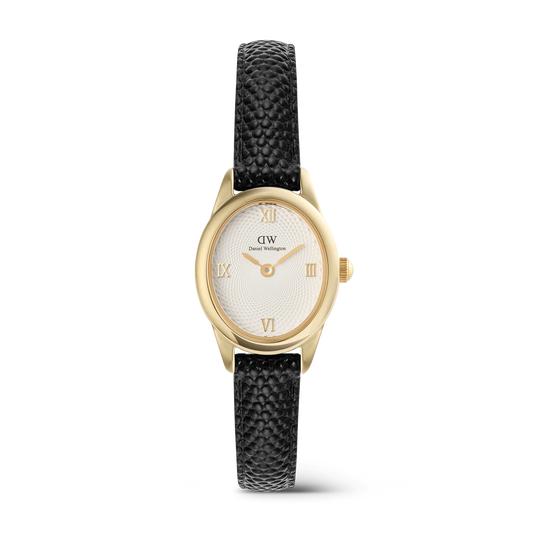Daniel Wellington Ophelia Mini | Gold Black Lizard - John Ross Jewellers
