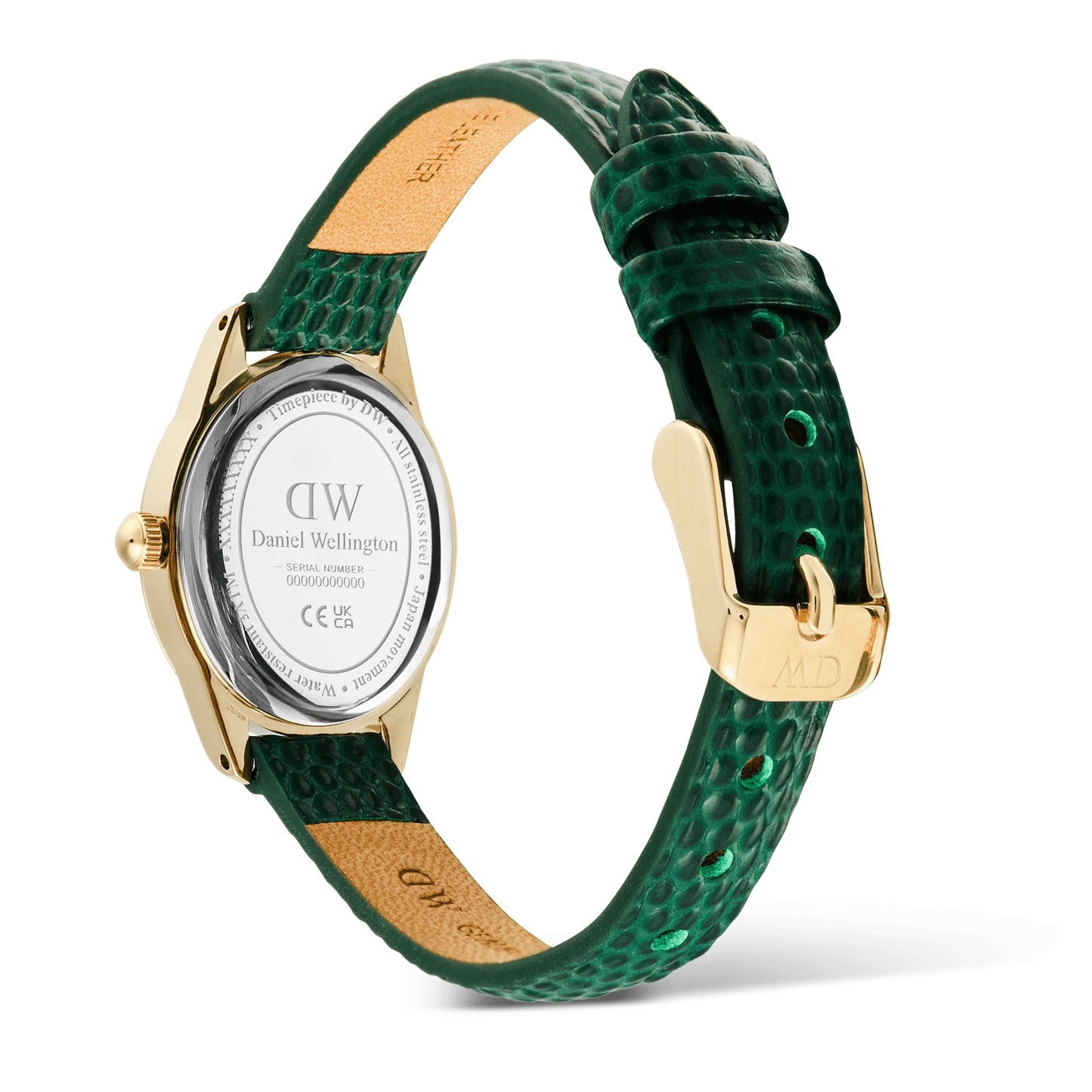 Daniel Wellington Ophelia Mini | Gold Green Lizard