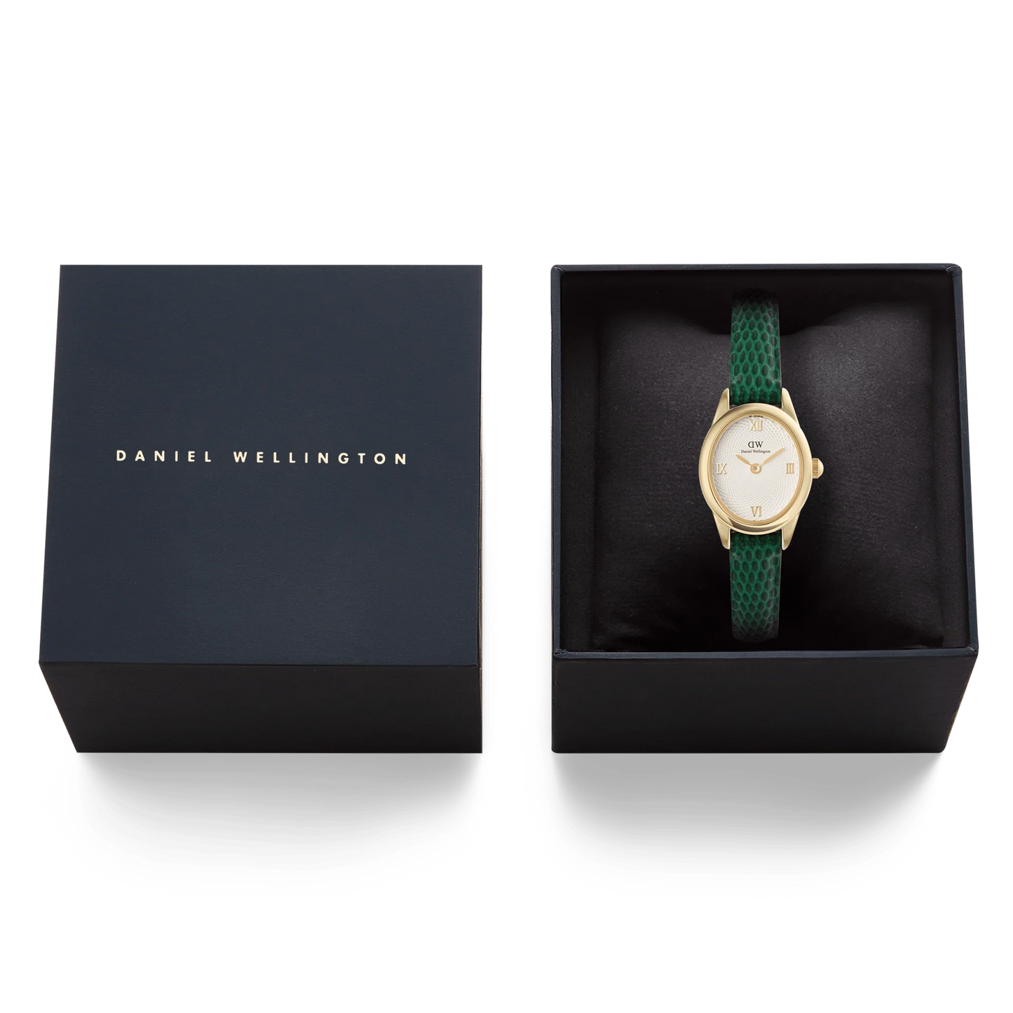 Daniel Wellington Ophelia Mini | Gold Green Lizard