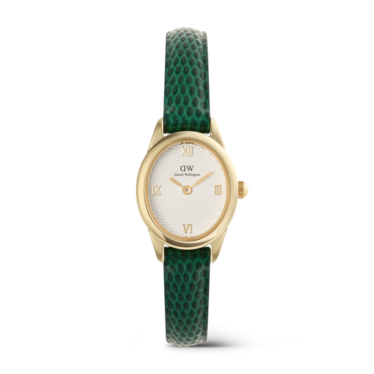 Daniel Wellington Ophelia Mini | Gold Green Lizard