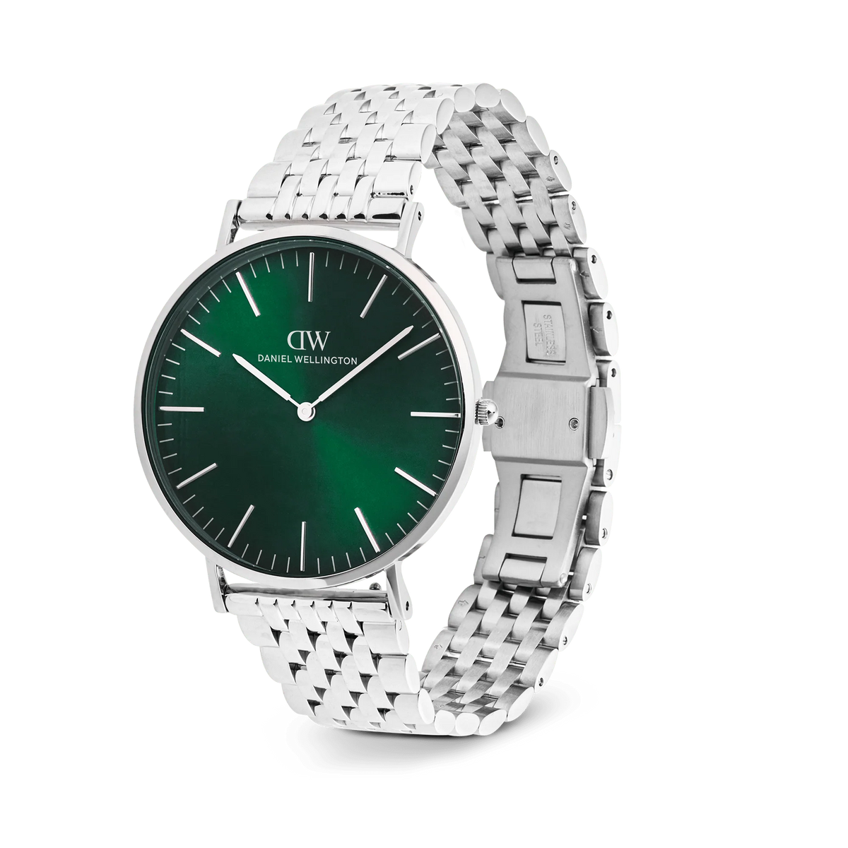 Daniel Wellington Classic 7-Link Emerald Silver | 40mm