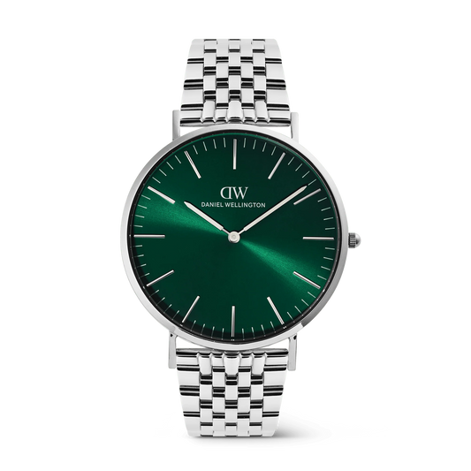 Daniel Wellington Classic 7-Link Emerald Silver | 40mm
