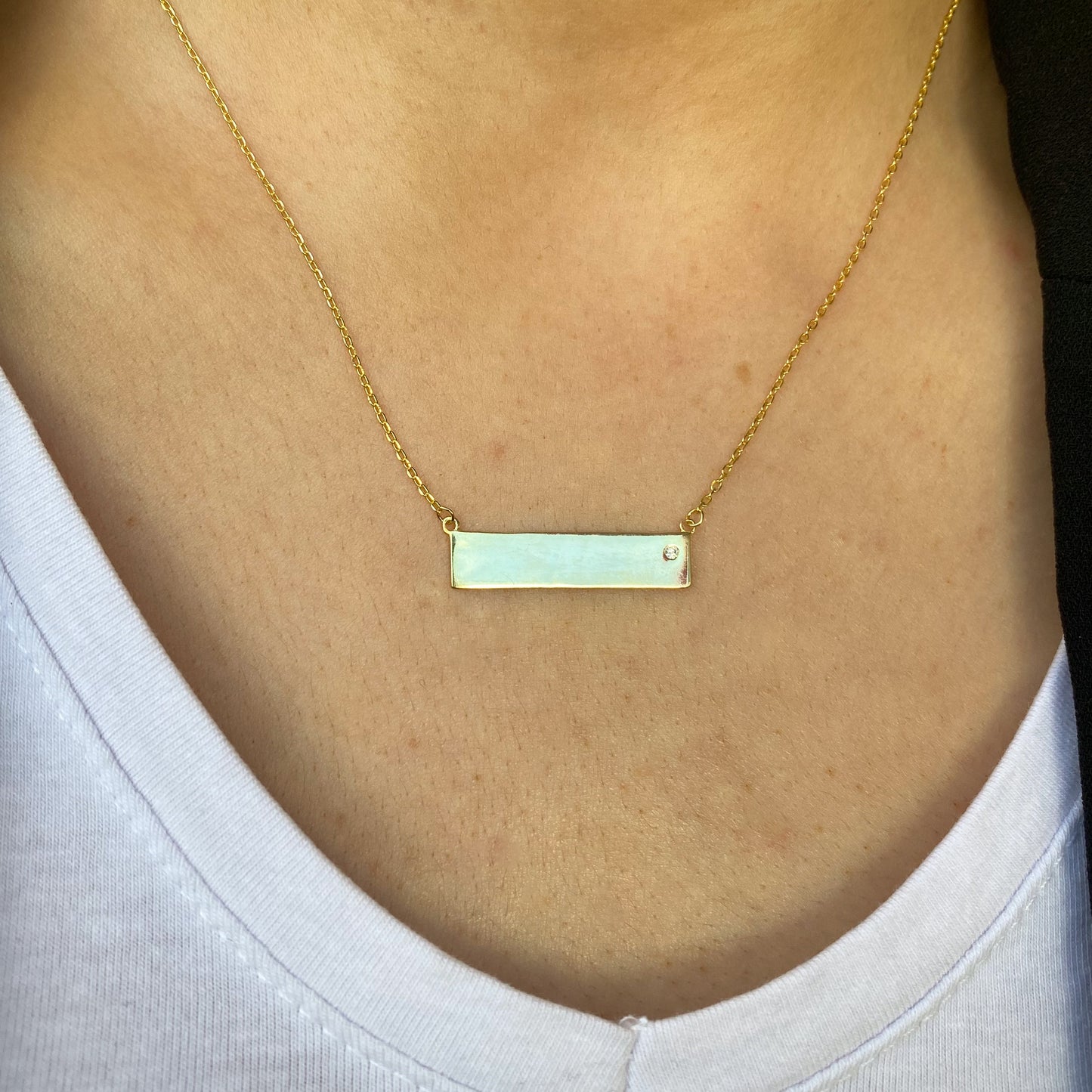 Sunshine Bar Disc Necklace