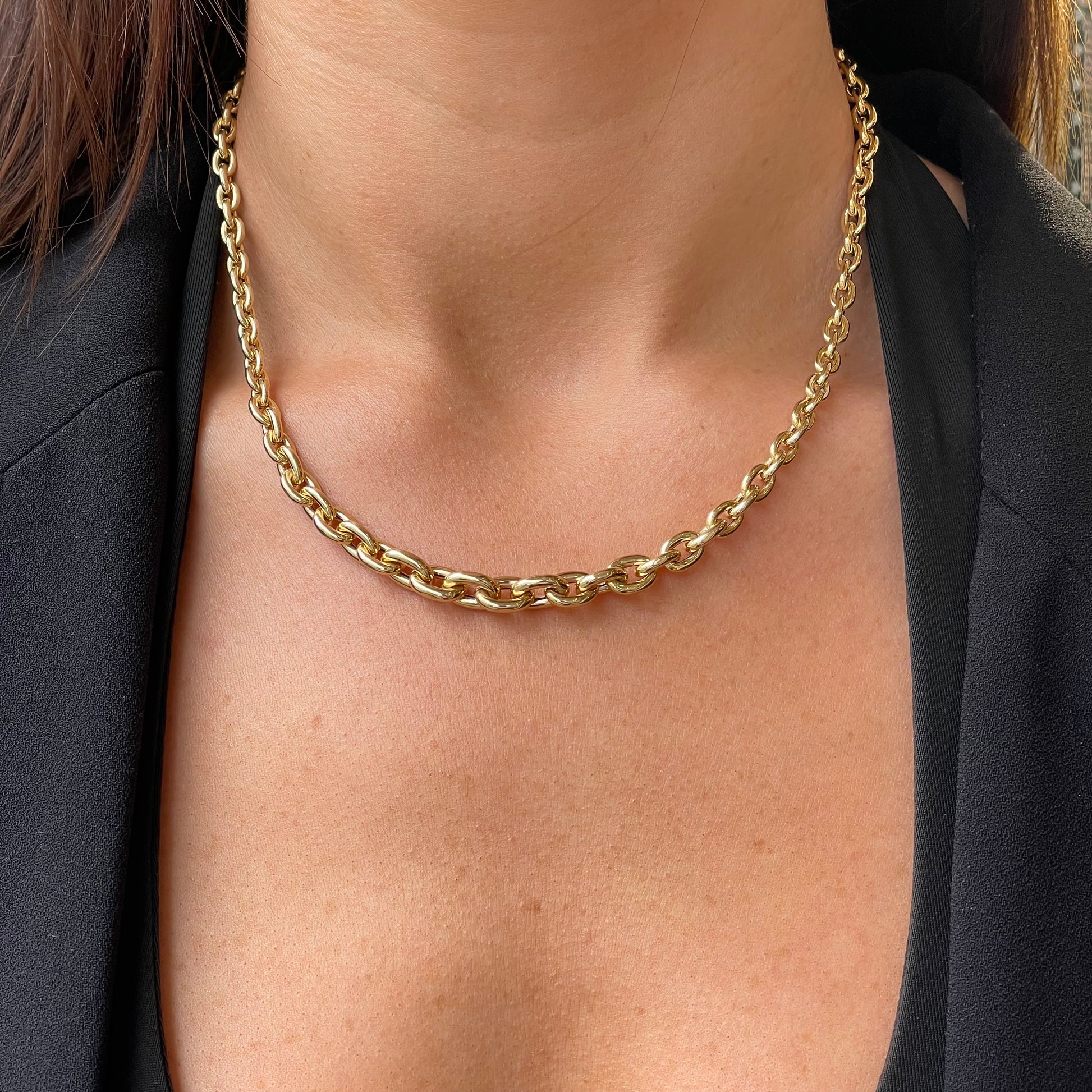 9ct Gold Chunky Link Necklace - John Ross Jewellers