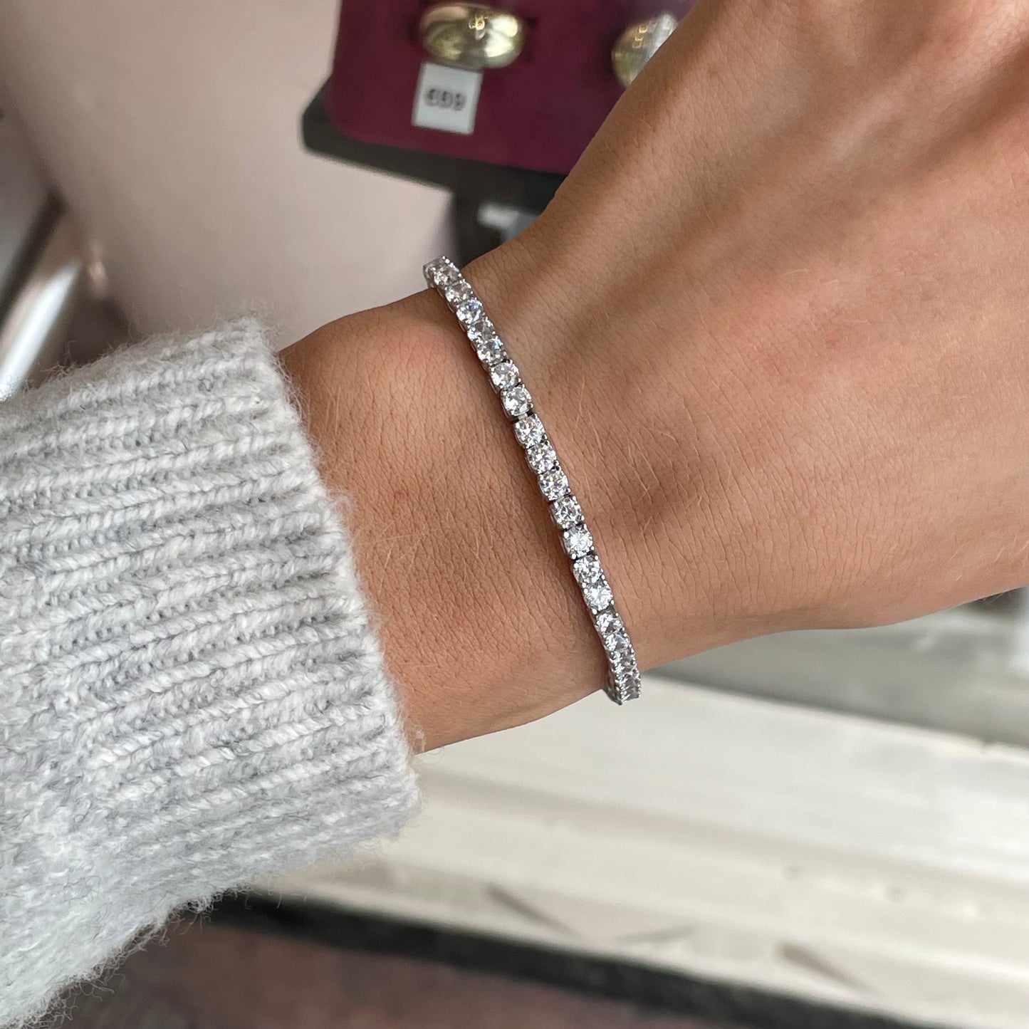 Silver 3mm CZ Tennis Bracelet | 17+3cm - John Ross Jewellers