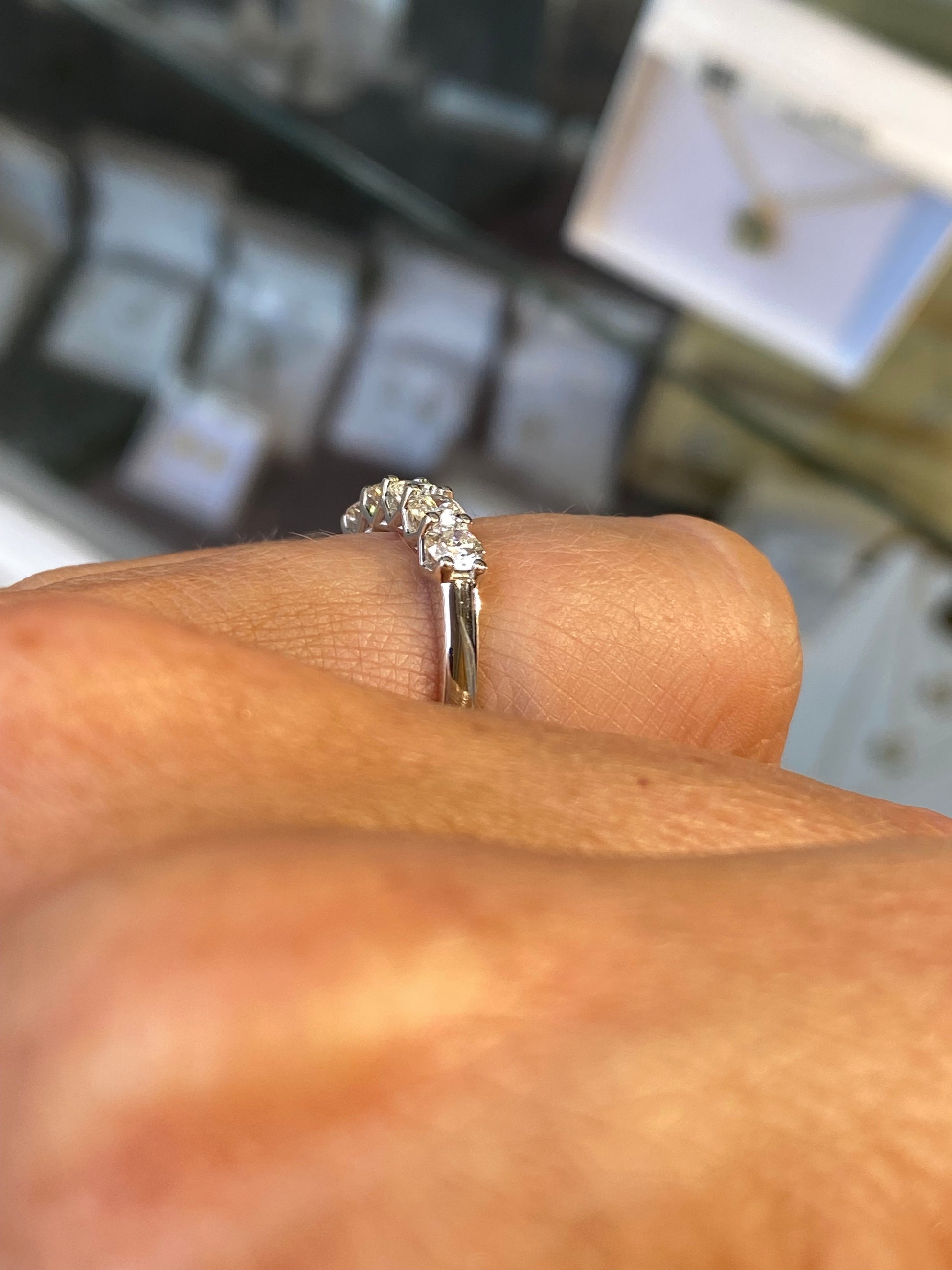 Platinum Five Stone Diamond Eternity Ring | 0.77ct - John Ross Jewellers