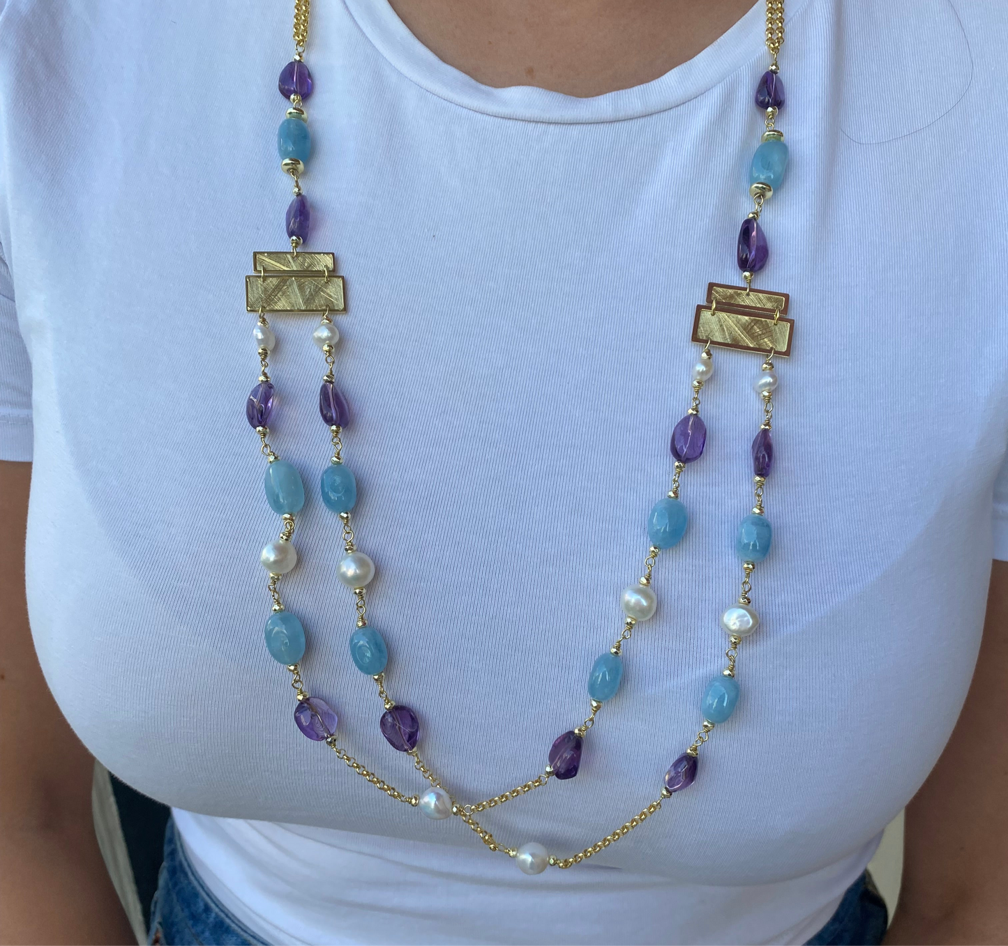 Baroque Necklace | Istro | Amethyst - John Ross Jewellers