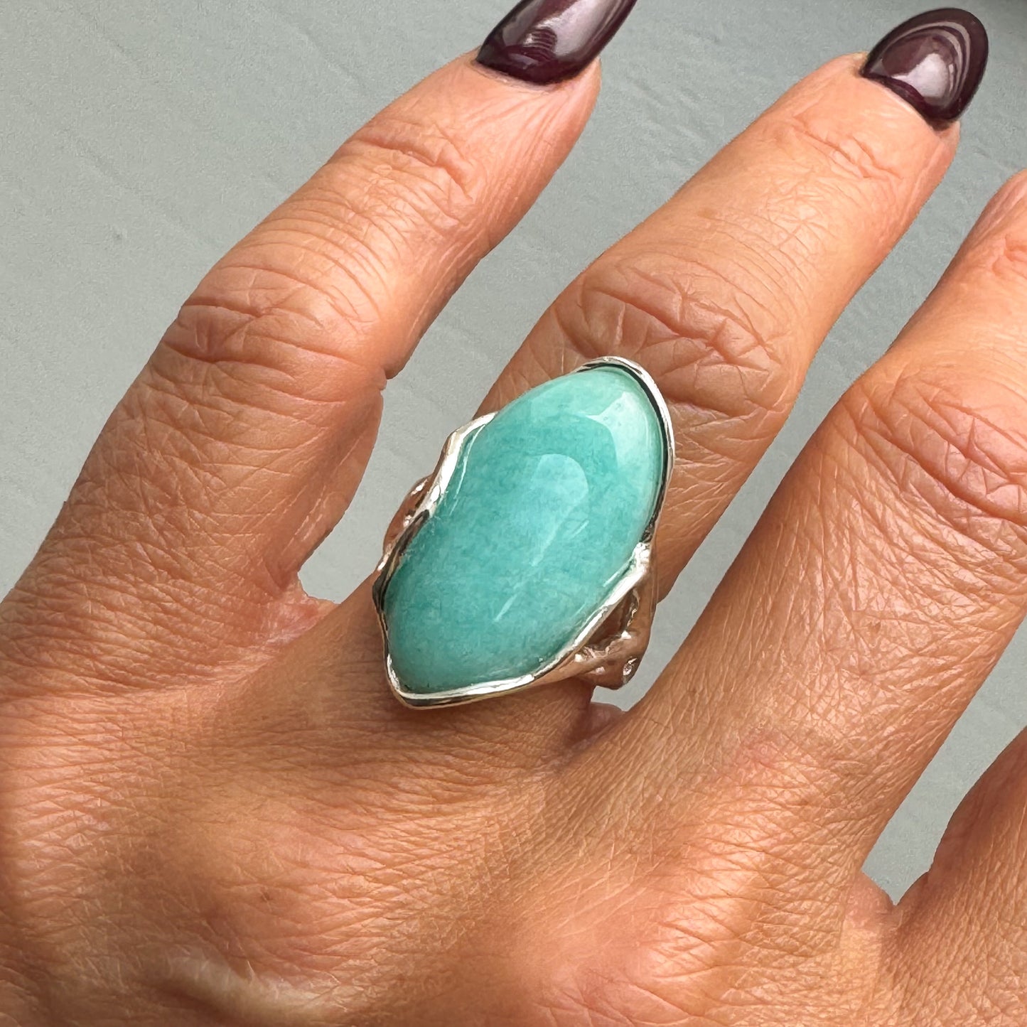 Amazonite Ring | Elongated