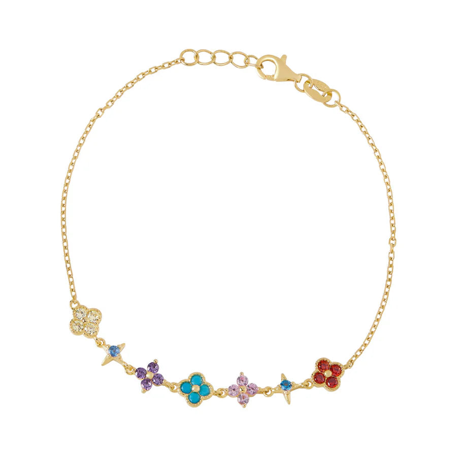 Sunshine Multi-Coloured Quatrefoil Bracelet - John Ross Jewellers