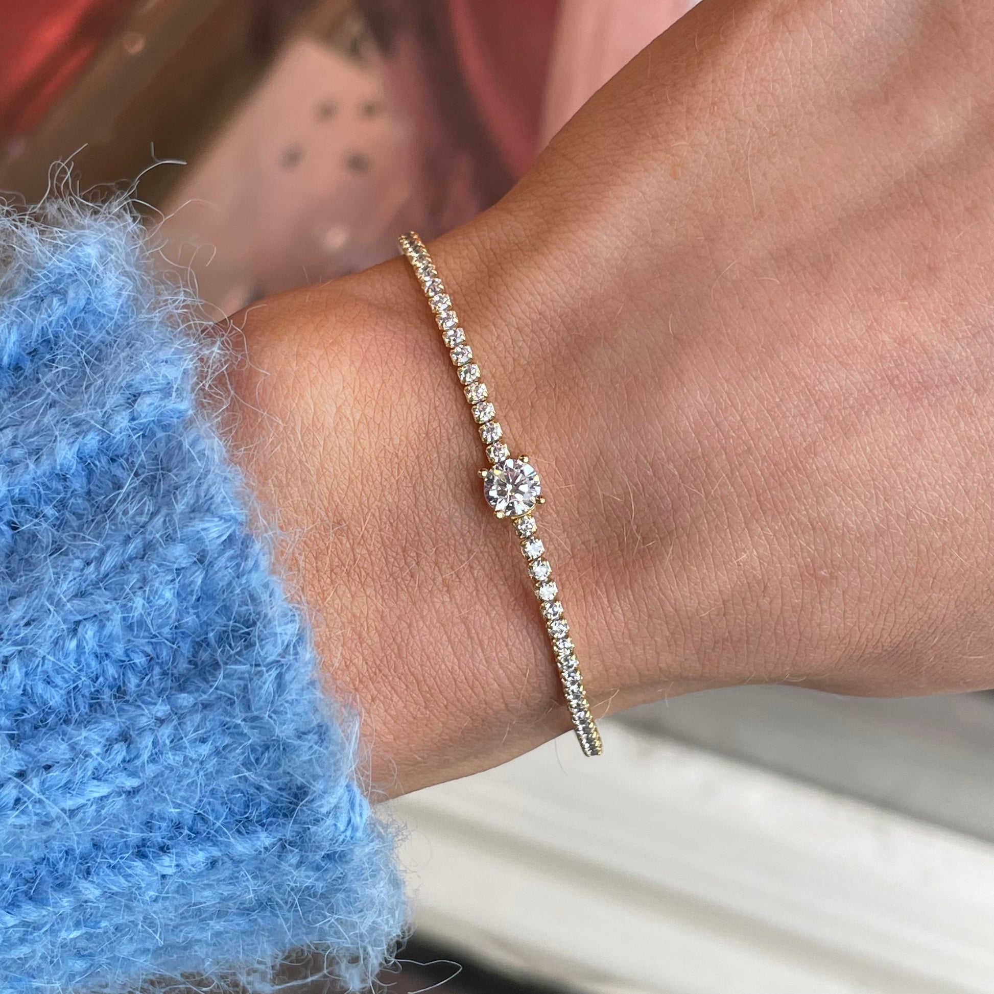 Sunshine CZ Centrepiece Tennis Bracelet | 16+3cm - John Ross Jewellers