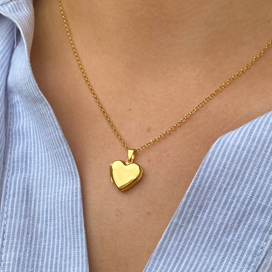 Sunshine Heart Locket Necklace