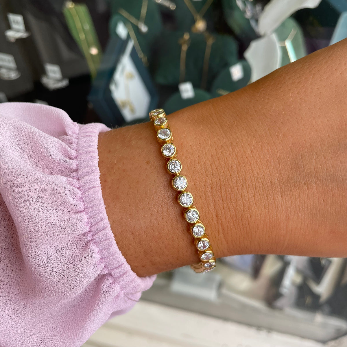 Sunshine Rubover 4mm CZ Tennis Bracelet | 19.5 + 3cm
