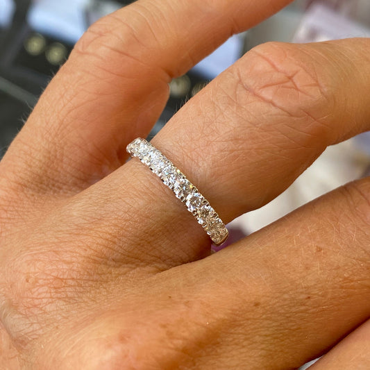 18ct Gold Eternity Ring | Lab Grown 0.81ct - John Ross Jewellers