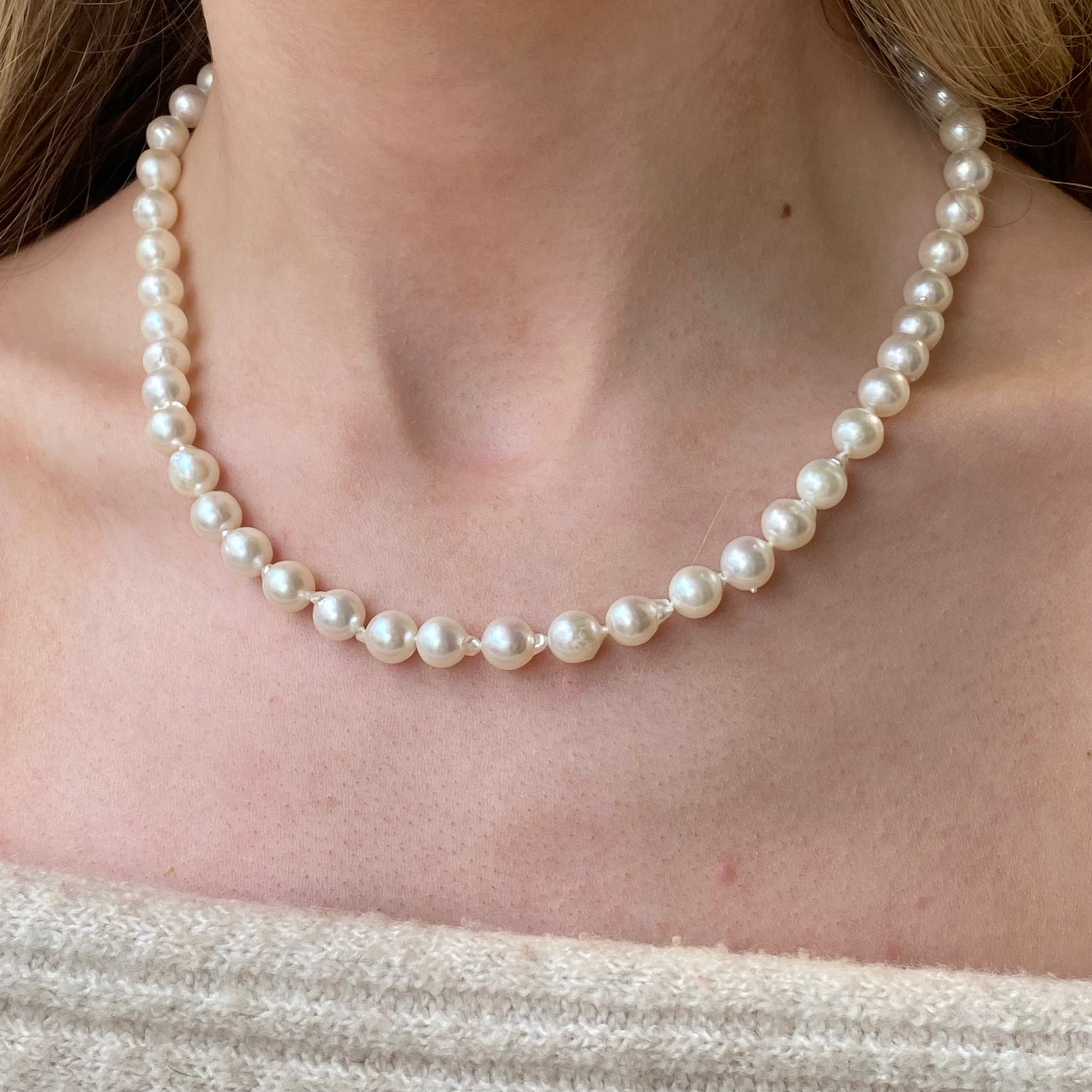 Akoya Cultured Pearl Necklace | 7.5-8.0mm - John Ross Jewellers