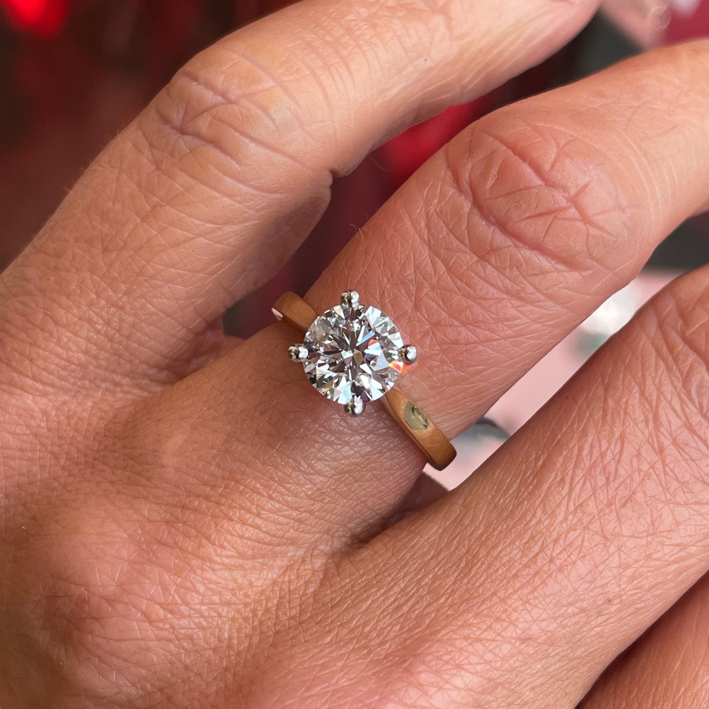 18ct Gold Solitaire Engagement Ring | 1.70ct Certificated Lab