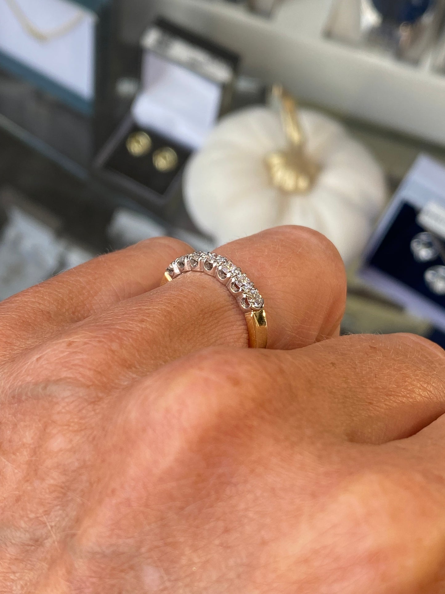 18ct Gold Seven Stone Diamond Eternity Ring | 0.50ct - John Ross Jewellers