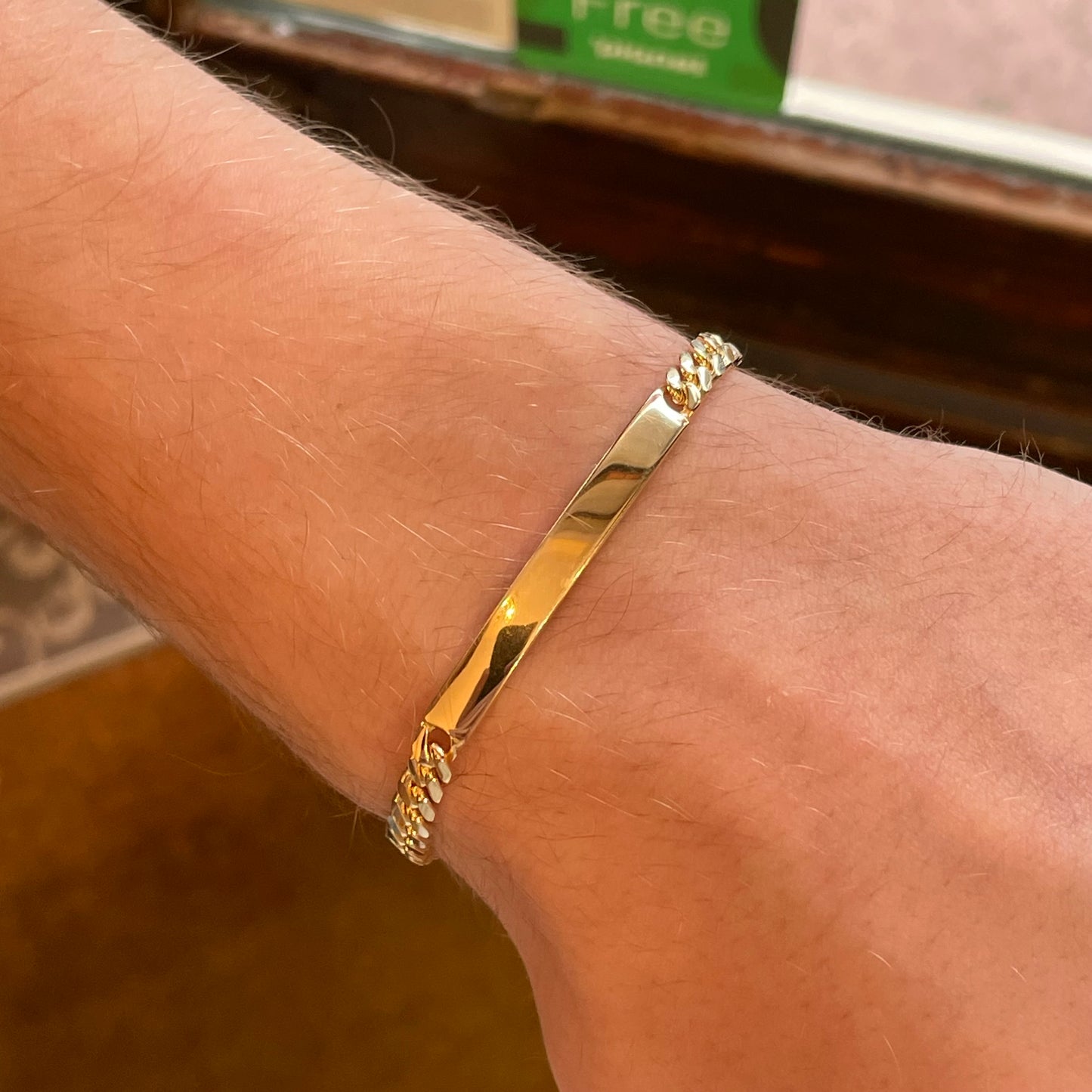 Sunshine Chunky Identity Bracelet by Comero, 19cm, featuring bold yellow beads and adjustable clasp on a white background.