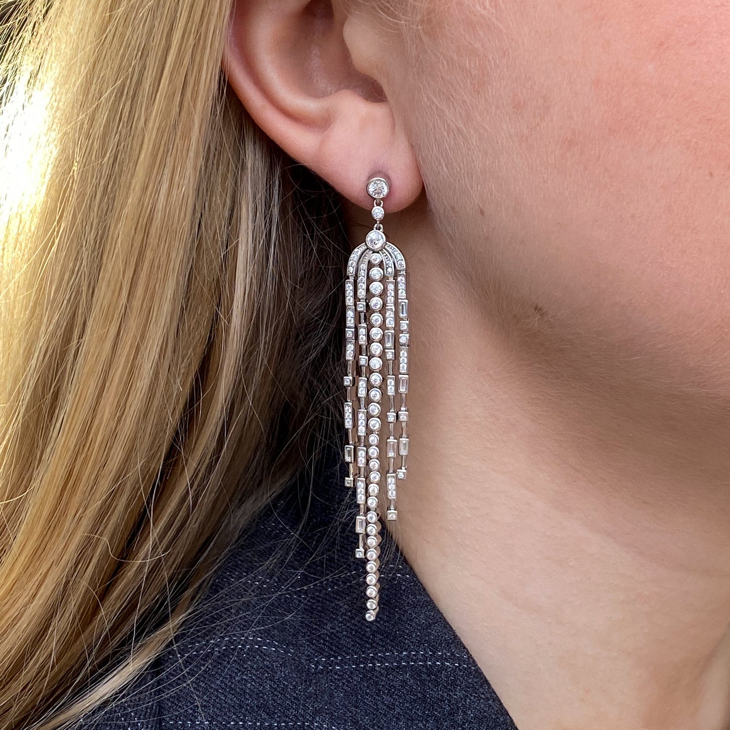 Silver Amal Drop Earrings