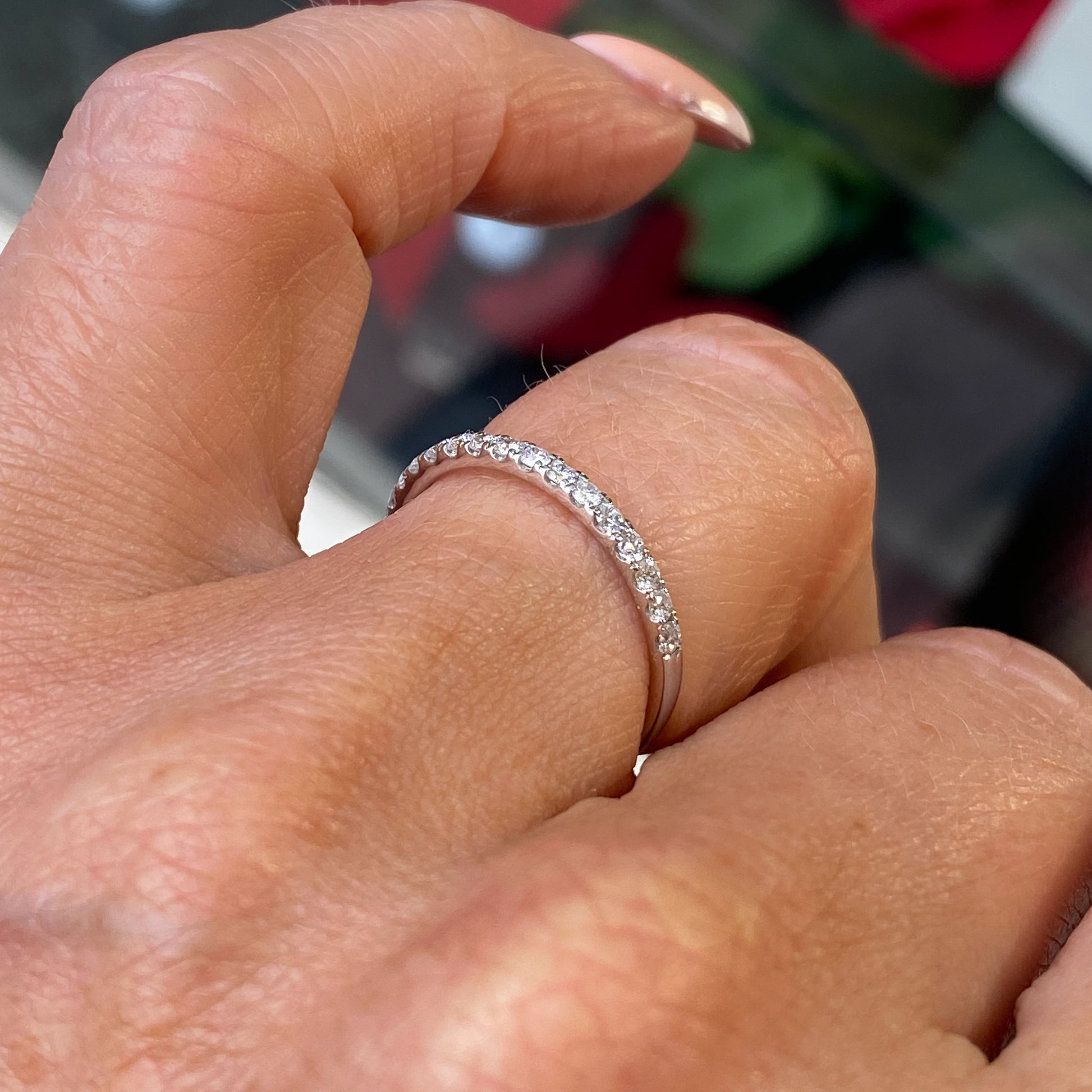 9ct White Gold Diamond Eternity/Wedding Ring | 0.35ct - John Ross Jewellers