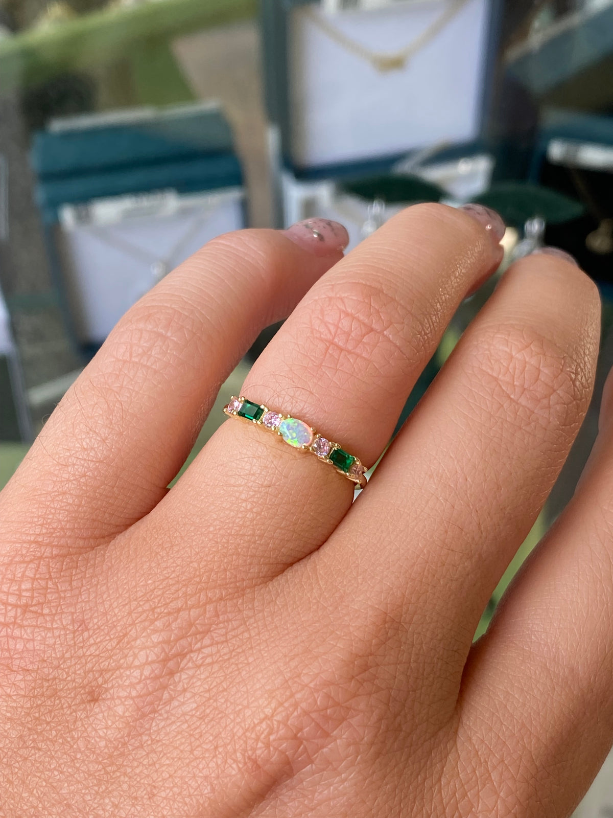 Sunshine Super Dainty Multicolour Ring