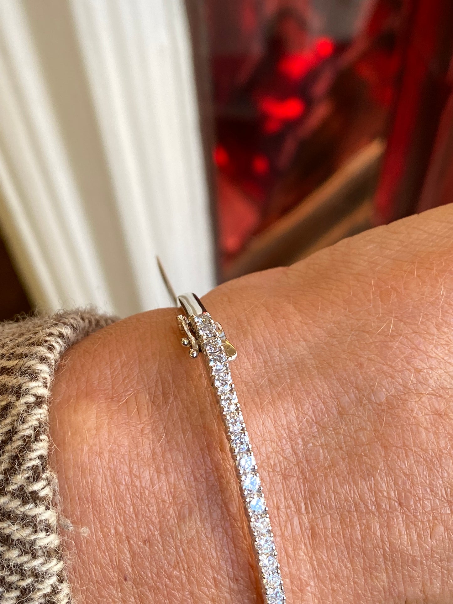 Platinum Lab Diamond Set Bangle | 2.00ct