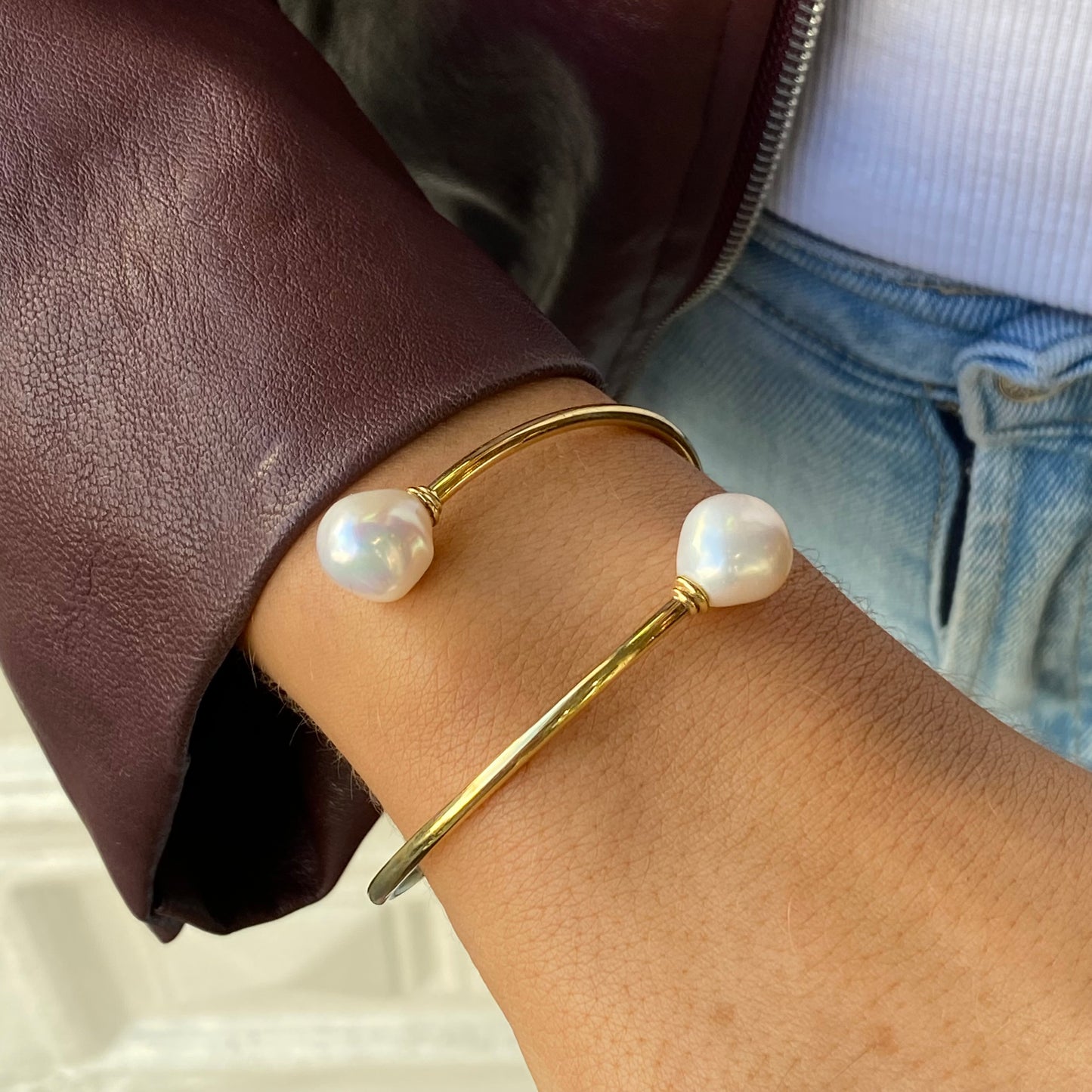 Baroque Bangle | Idra | Freshwater Pearl