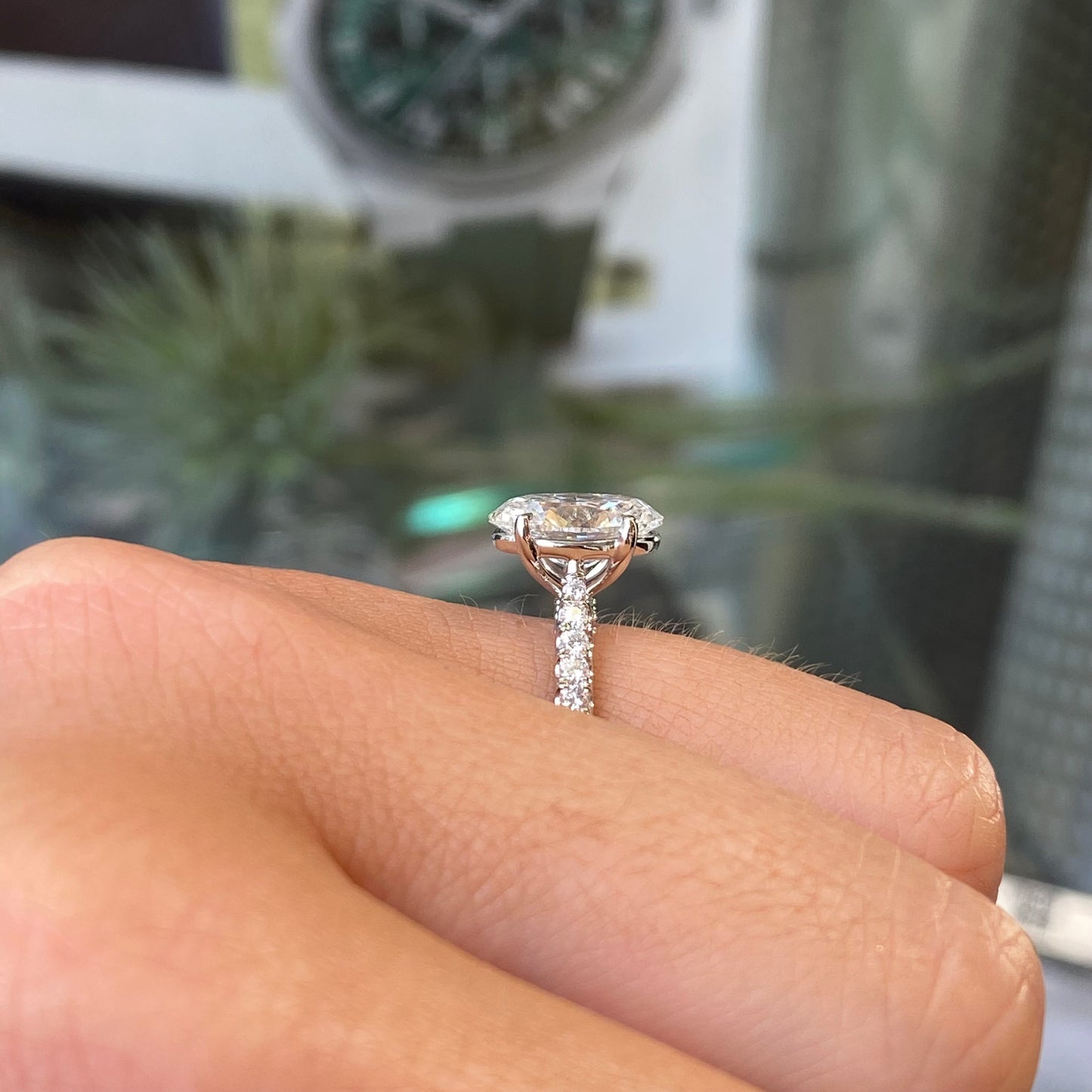 Platinum Oval Solitaire Engagement Ring | Certificated Lab 2.00ct - John Ross Jewellers