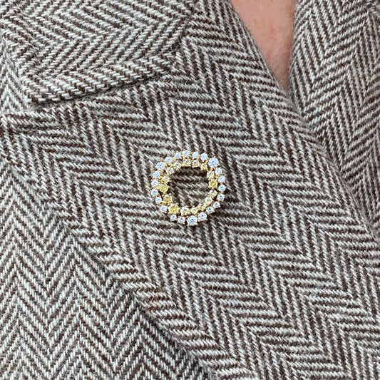 Sunshine CZ Eternity Brooch - John Ross Jewellers