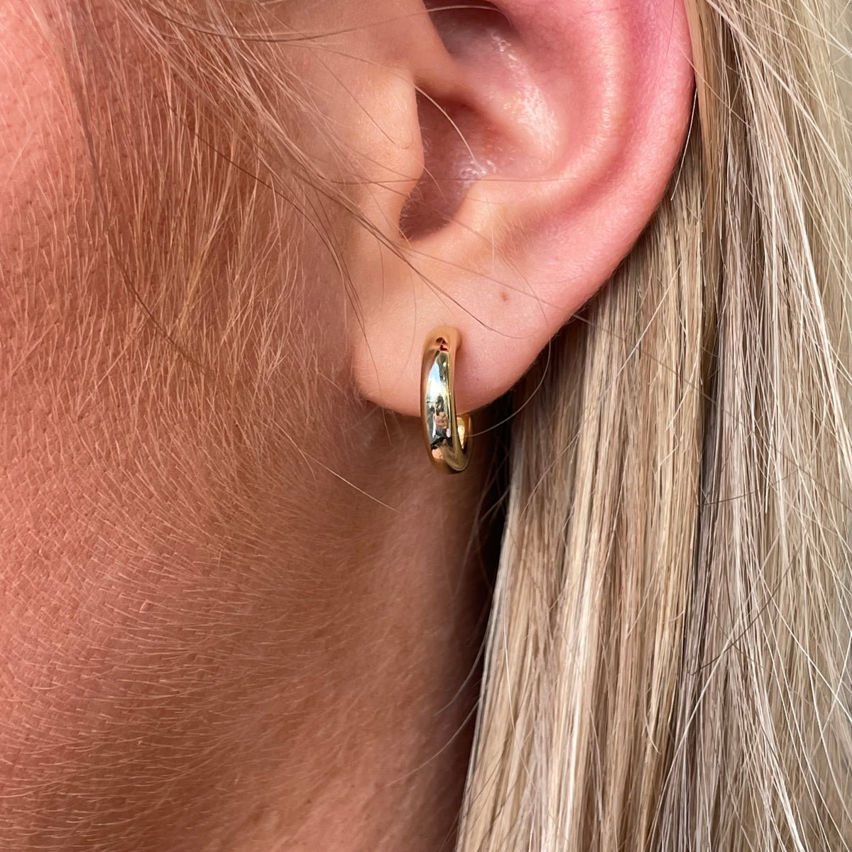 Sunshine Slick Hoop Earrings