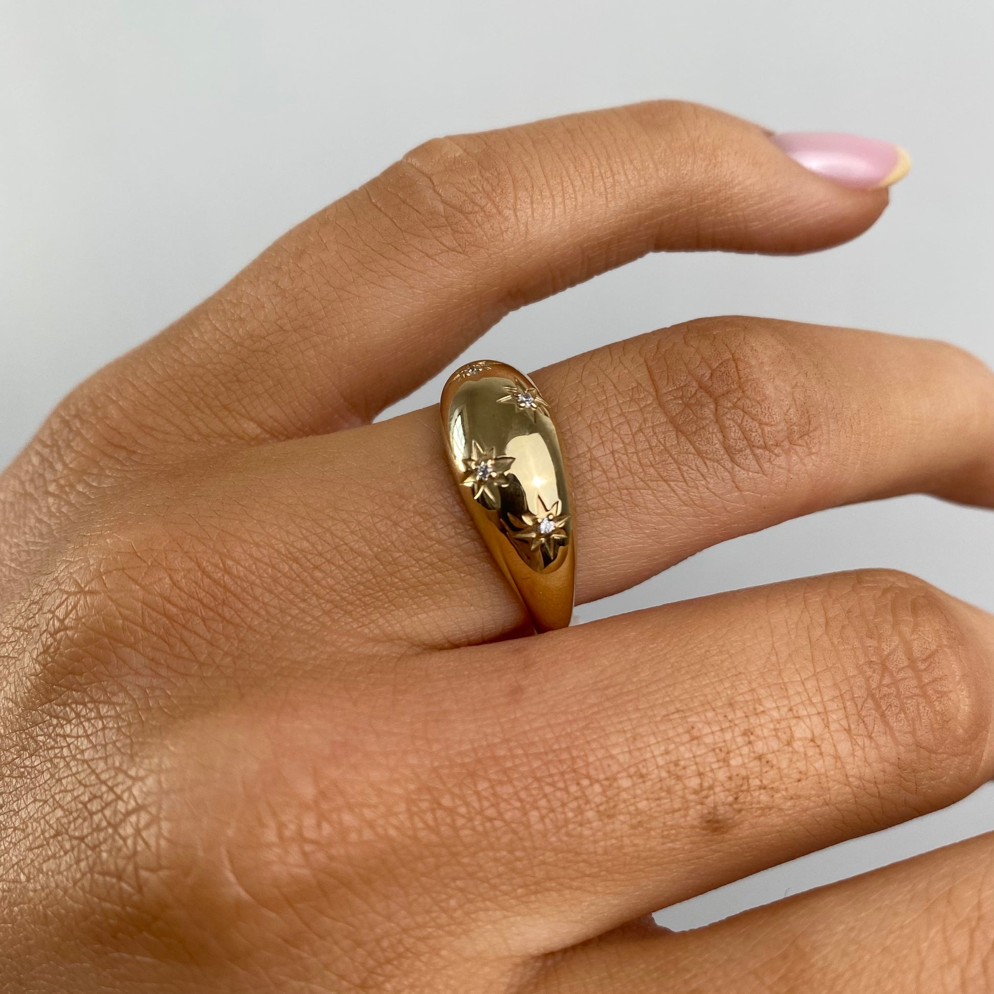 Sunshine Star Field Dome Ring - John Ross Jewellers