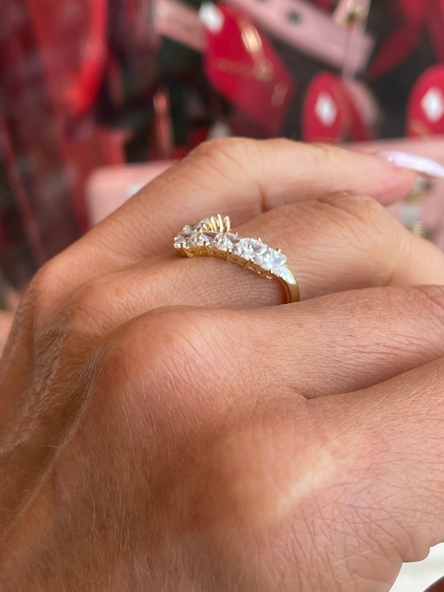 Sunshine CZ Wishbone Ring - John Ross Jewellers