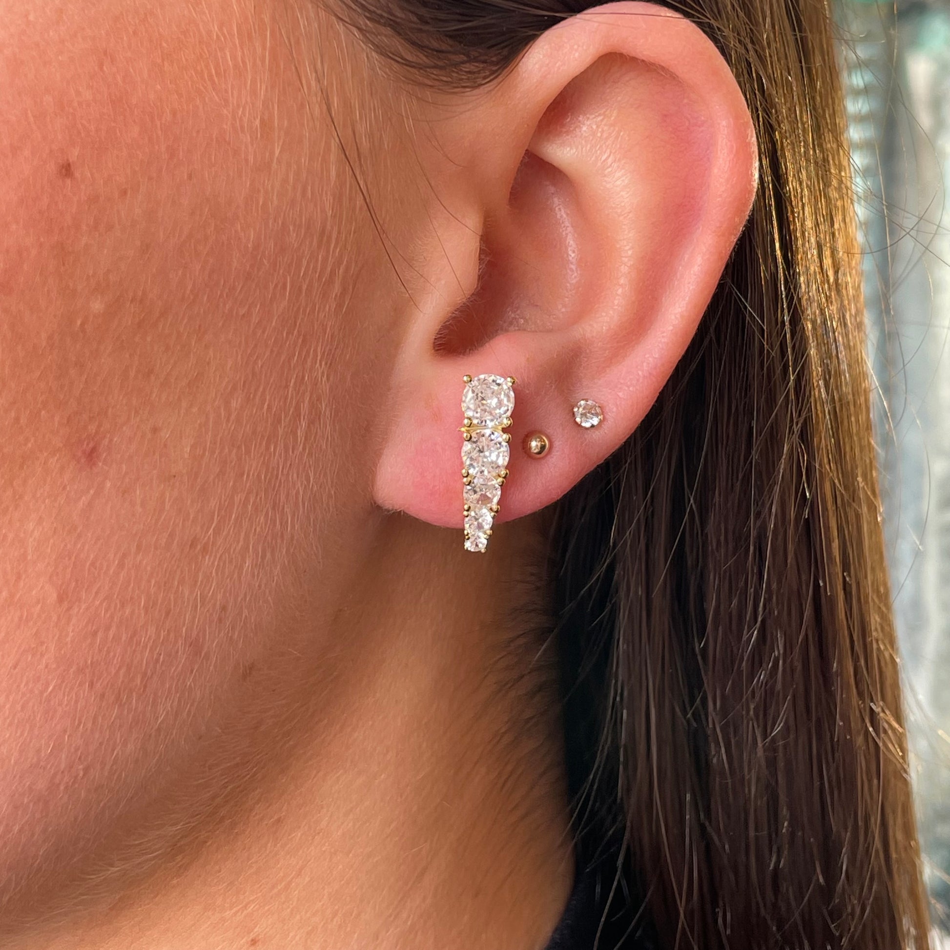 Sunshine Graduated CZ Drop Earrings - John Ross Jewellers