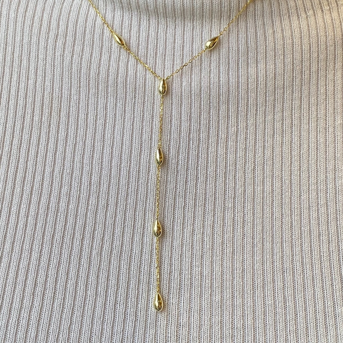 Sunshine Teardrops Lariat Necklace | 40+5cm - John Ross Jewellers