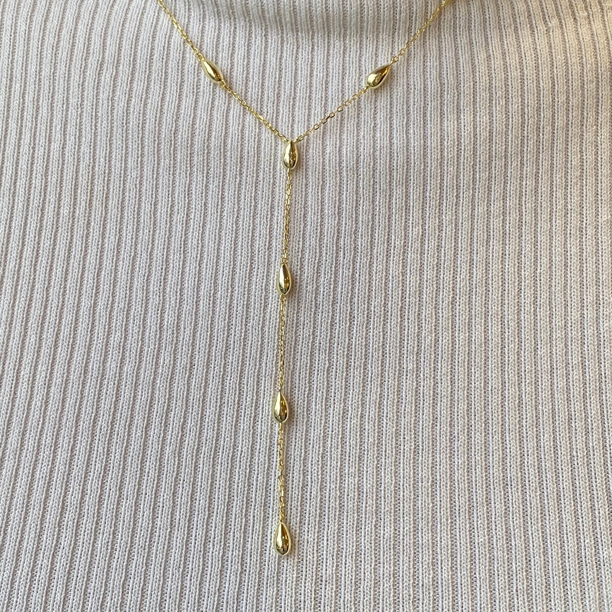 Sunshine Teardrops Lariat Necklace | 40+5cm - John Ross Jewellers