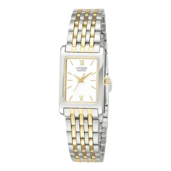 Citizen Ladies Rectangular Watch | Two Tone