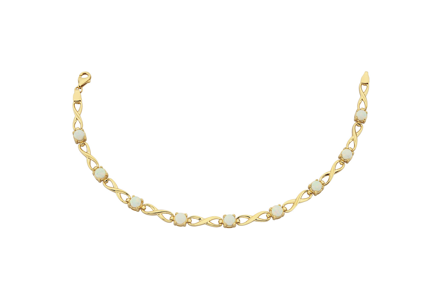 9ct Gold Opalique Infinity Bracelet - John Ross Jewellers