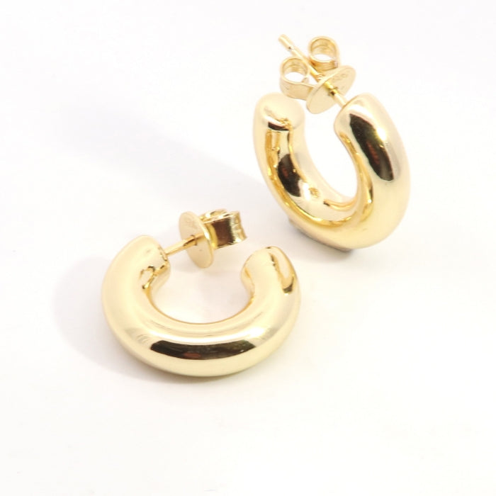 Sunshine Chunky Tube Hoop Earrings