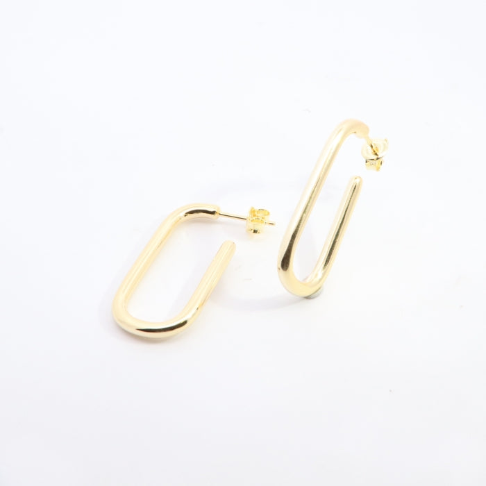 Sunshine Elongated J Hoop Earrings - John Ross Jewellers