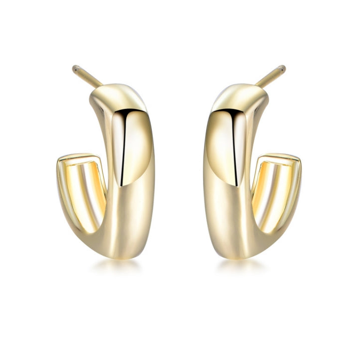 Sunshine Stunning Stud Hoop Earrings