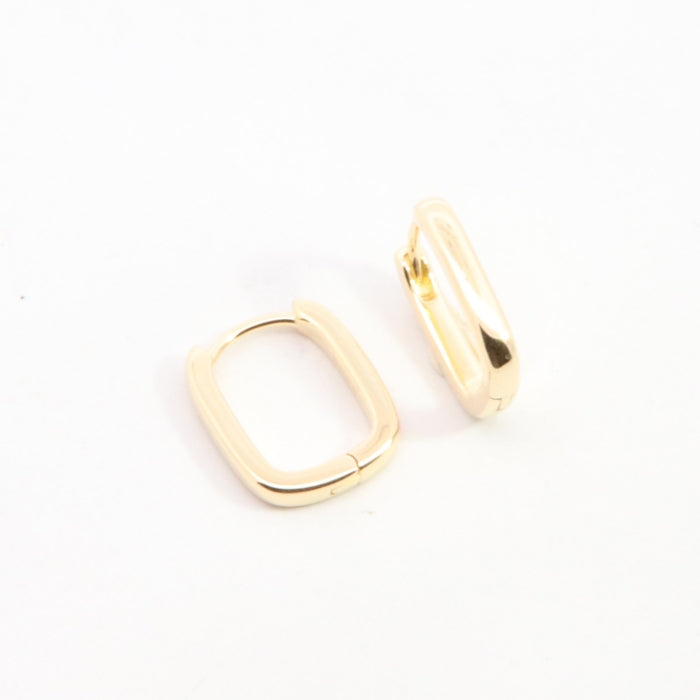 Sunshine Rectangular Huggie Hoop Earrings