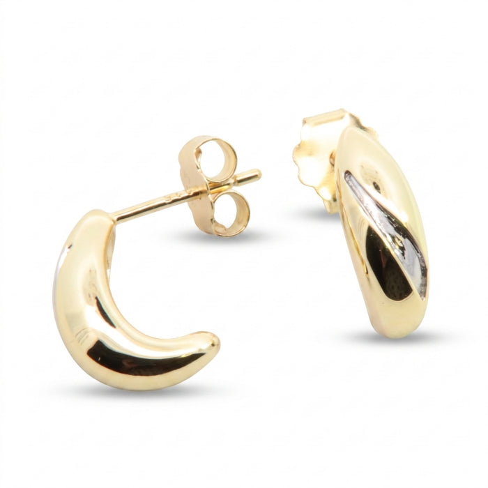 Sunshine Two Tone Hoop Earrings