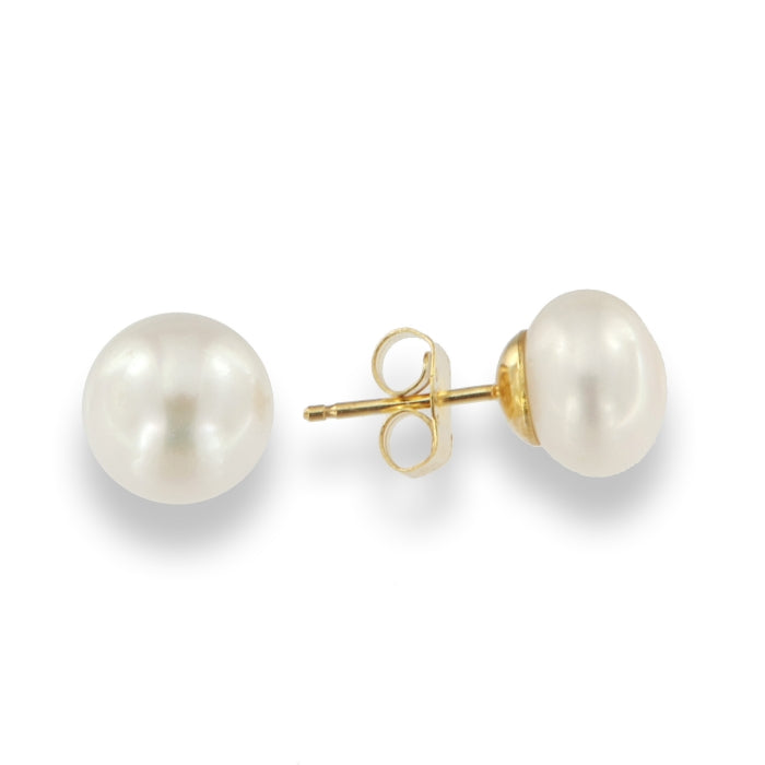Sunshine 10mm Freshwater Pearl Stud Earrings - John Ross Jewellers