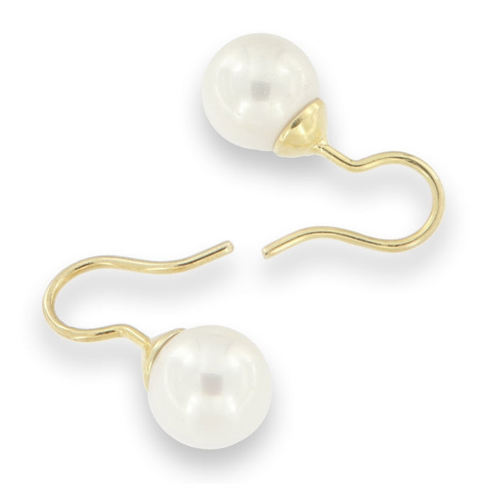 Sunshine Faux Pearl Hook Drop Earrings | 12mm