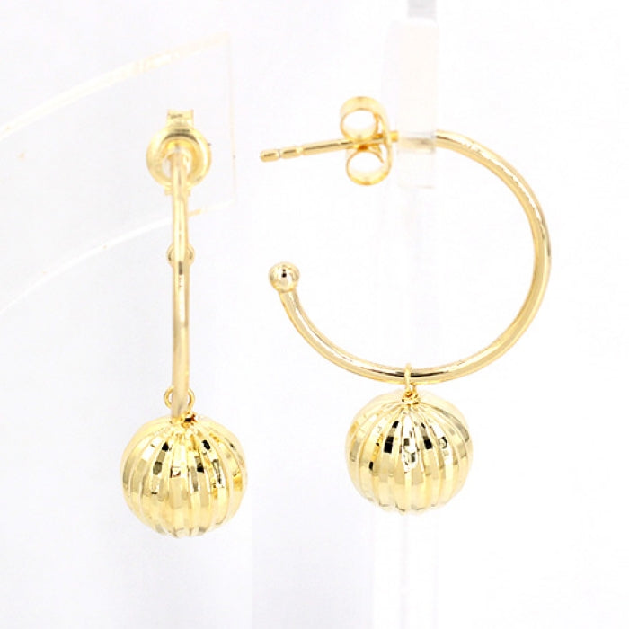 Sunshine Disco Ball Hoop Earrings