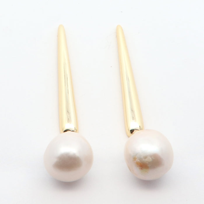 Sunshine Freshwater Pearl Long Drop Earrings - John Ross Jewellers