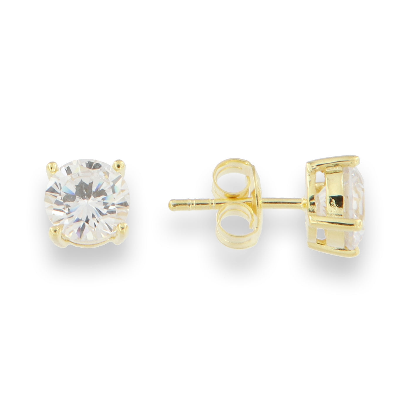 Sunshine Four Claw Solitaire Stud Earrings | 7mm - John Ross Jewellers