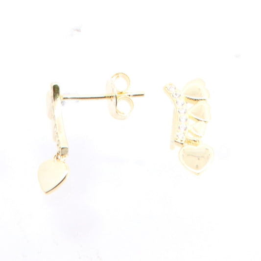 Sunshine CZ Heart Drop Earrings - John Ross Jewellers