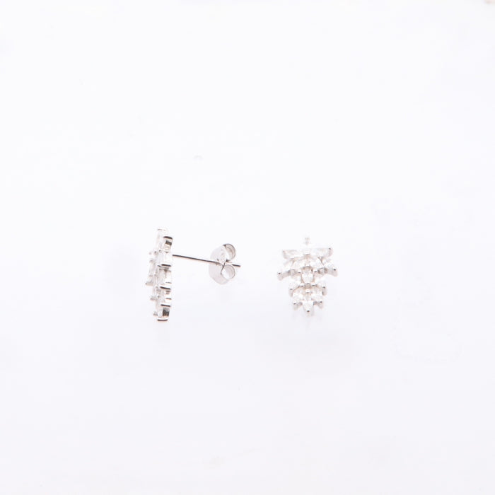 Silver CZ Stud Earrings - John Ross Jewellers